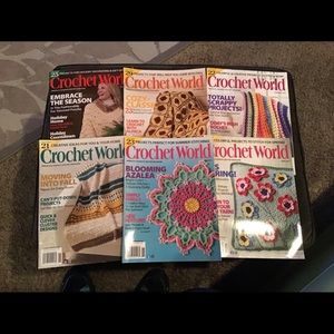 Set of 6 Crochet World Magazines